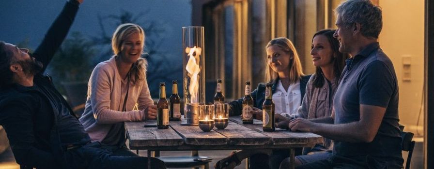 SPIN Bioethanol Windlicht | Tischfeuer | Gartenfackel