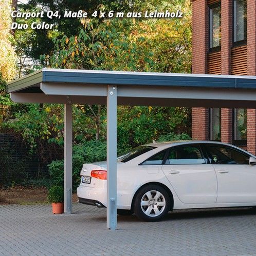 Carport, Scheerer, Flachdach, Leimholztragwerk