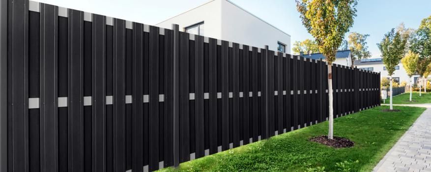 Zaun, System anthrazit WPC