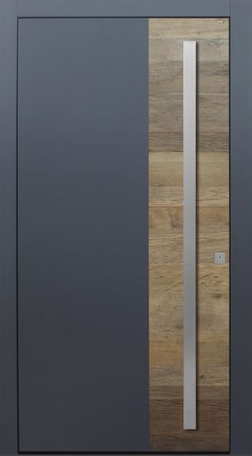 Haustür anthrazit zum Teil Altholz Eiche Modell B9-T3