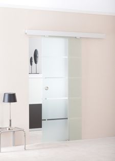 Glastüren, hängende Montage mit Alu-Schienen