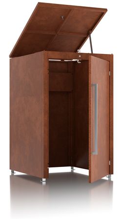 Mülltonnenbox Cortenstahl