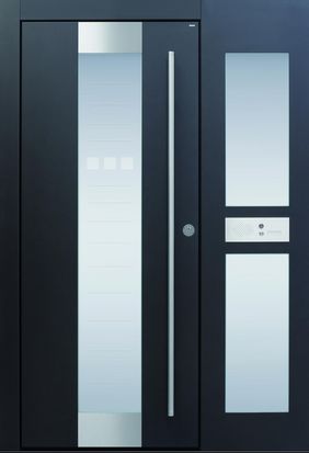 Haustür B9-T2 Designpaket Edelstahl