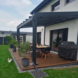 Terrassenbau, Terrassenüberdachung, Gartenmöbel
