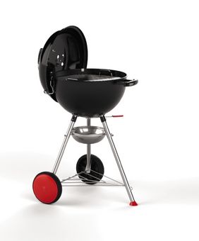 Holzkohle Grill Kettle Plus, offen.
