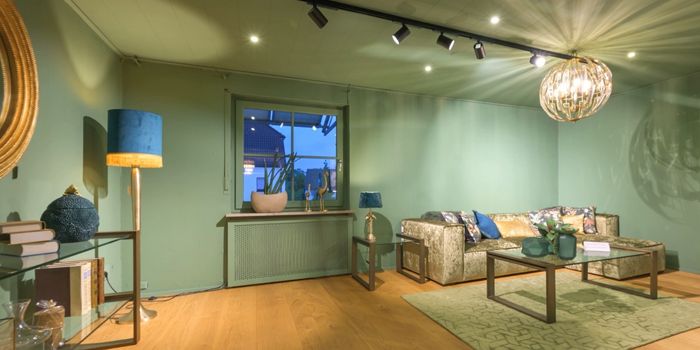 Grüner Salon, modernes Wohnen