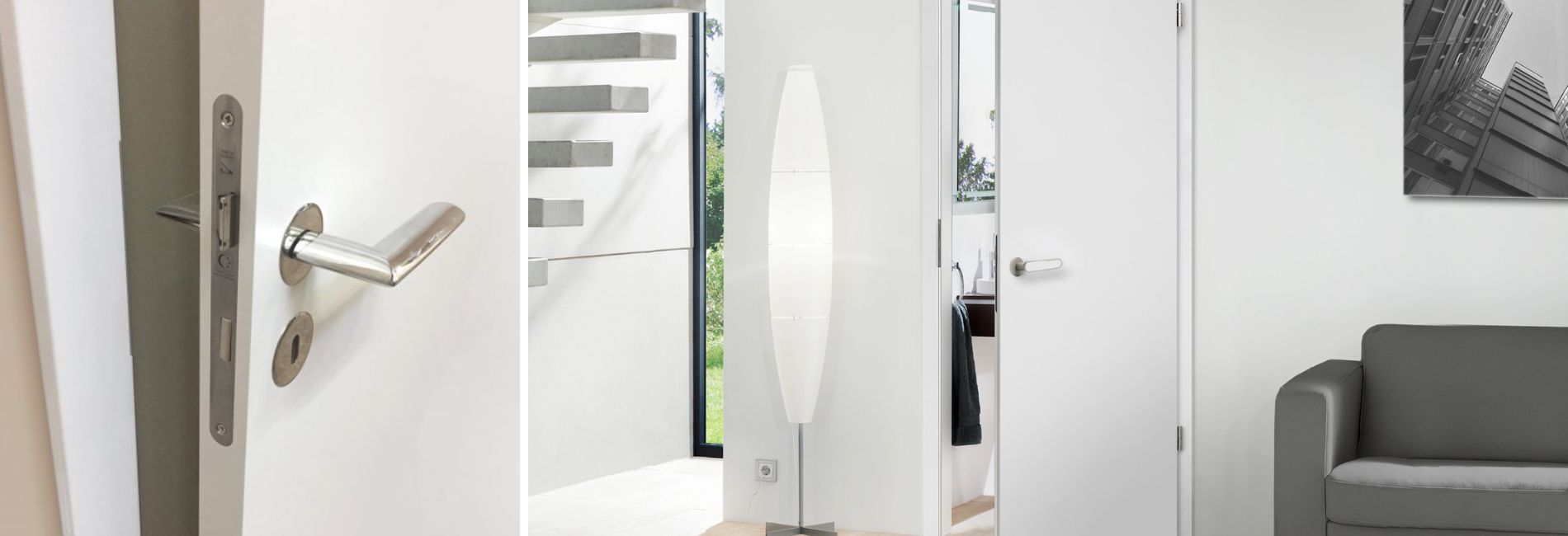 Weiße Türen der Modellgruppe ASTRA von Grauthoff bei Ziller