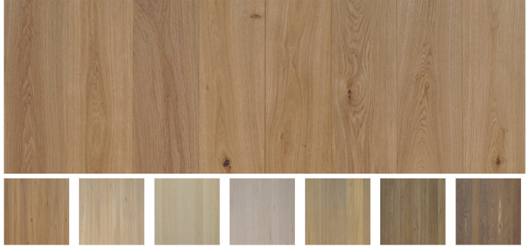 Eiche Farbtöne matt