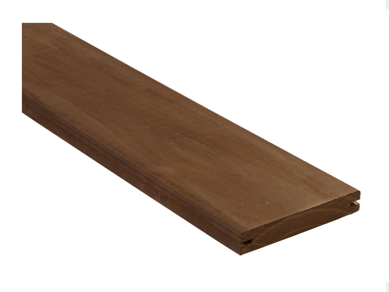 Kebony Terrassendiele Radiata Pine Kebony® einseitig glatt längsseitige Nut - 22 x 142 mm