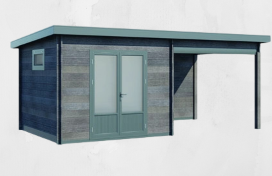 FINNHAUS WOLFF Gartenhaus WPC-Trend D+ mit Lounge 273 cm