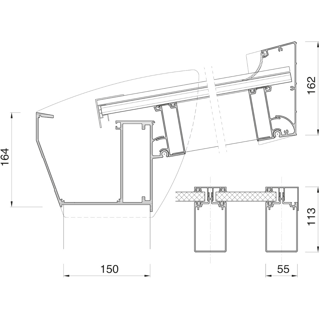 Schnittzeichnung Supremeline