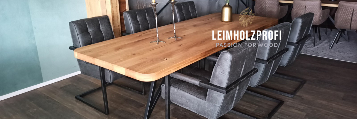 Eichentischplatte Leimholz